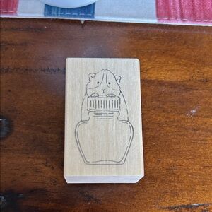 Everly Wooden Guinea Pig Stamp in Natural Brown